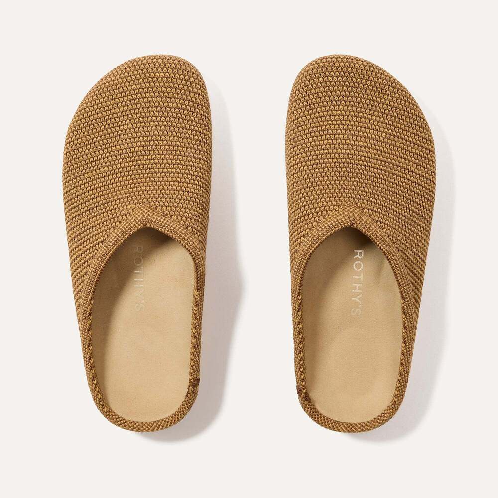 Rothy's The Casual Clog - Wheat Raffia-Knit Size 9
